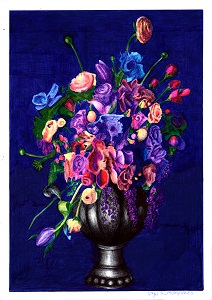 "L’enfeu d’artifice" - Reproduction numérotée de 1 à 40 et signée de l'artiste. Dessin original réalisé au stylo-bille Bic de différentes couleurs, sur papier lisse multitechnique 250g/m² au format A3 - Reproduction en tirage laser sur papier lisse 210g/m² au format A3.