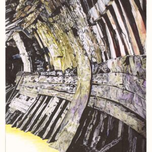 Intérieur de carcasse de bateau mourant